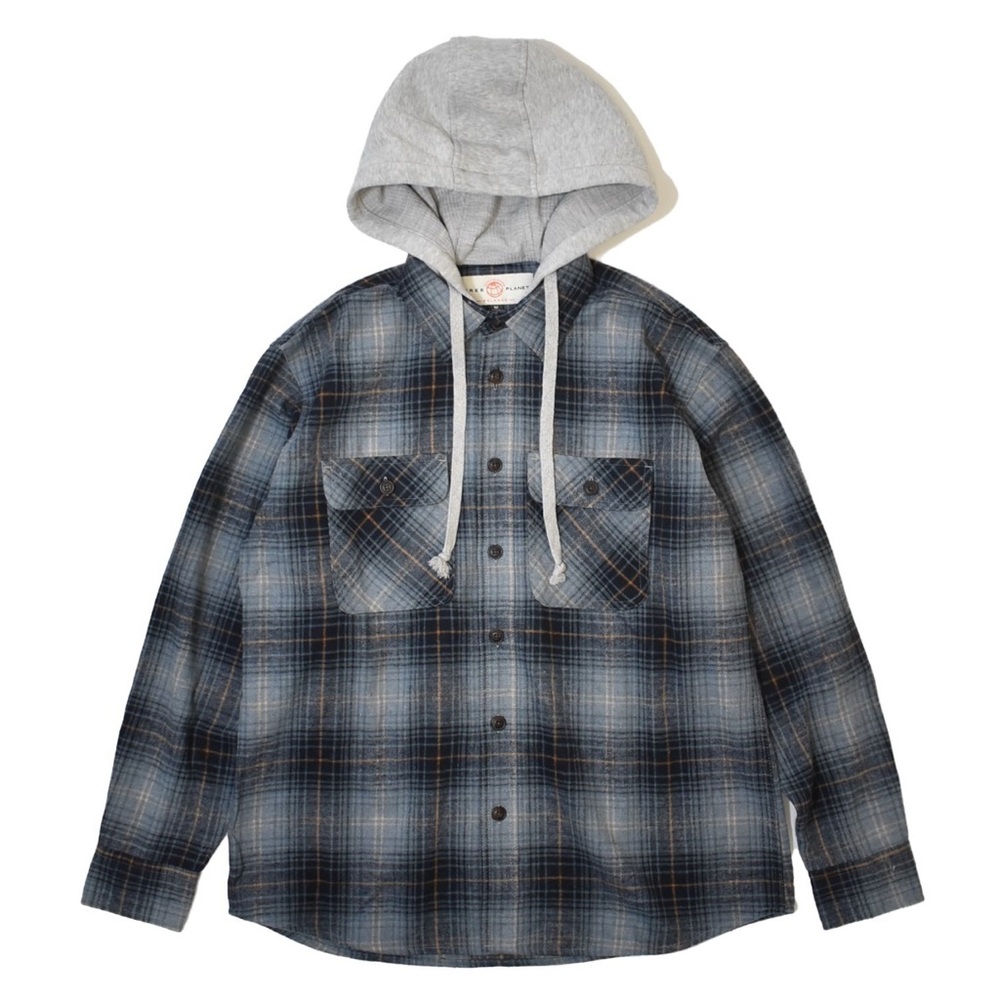 Free Planet men's hooded shirt